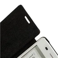 Cover Flip a Portafoglio Slim per Huawei Ascend P6 (Nero)