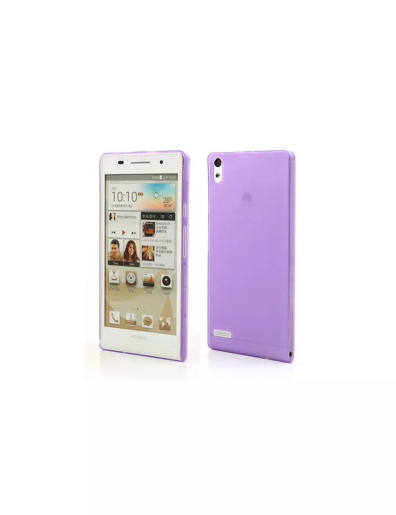 Cover in TPU Super Sottile 0,3 mm per Huawei Ascend P6 (Viola)