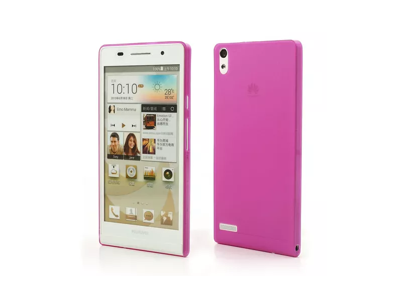 Cover in TPU Super Sottile 0,3 mm per Huawei Ascend P6 (Lilla)