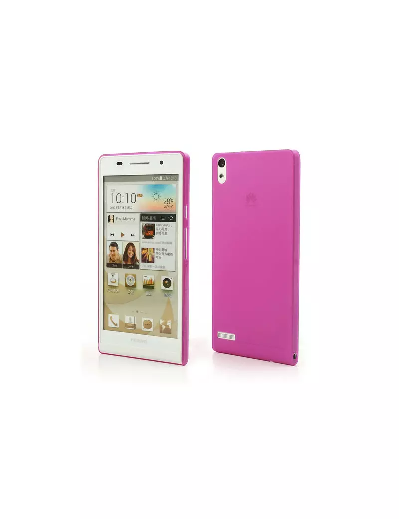 Cover in TPU Super Sottile 0,3 mm per Huawei Ascend P6 (Lilla)