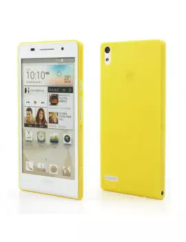 Cover in TPU Super Sottile 0,3 mm per Huawei Ascend P6 (Giallo)