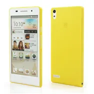 Cover in TPU Super Sottile 0,3 mm per Huawei Ascend P6 (Giallo)
