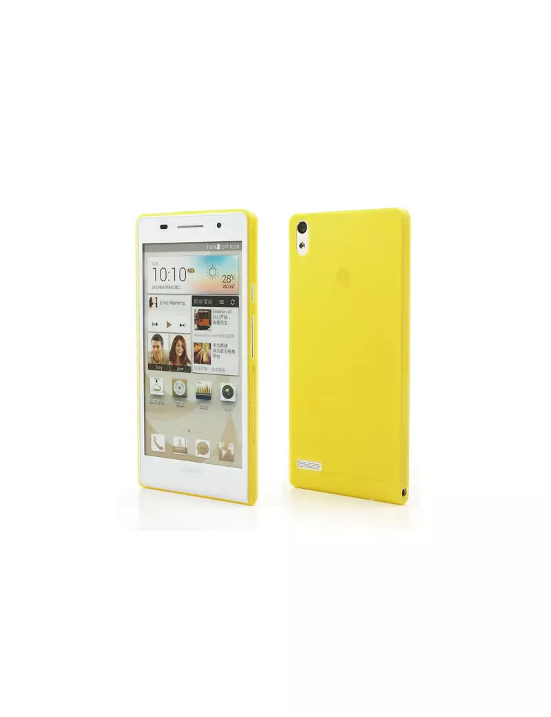 Cover in TPU Super Sottile 0,3 mm per Huawei Ascend P6 (Giallo)