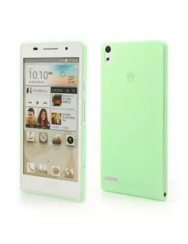 Cover in TPU Super Sottile 0,3 mm per Huawei Ascend P6 (Verde)