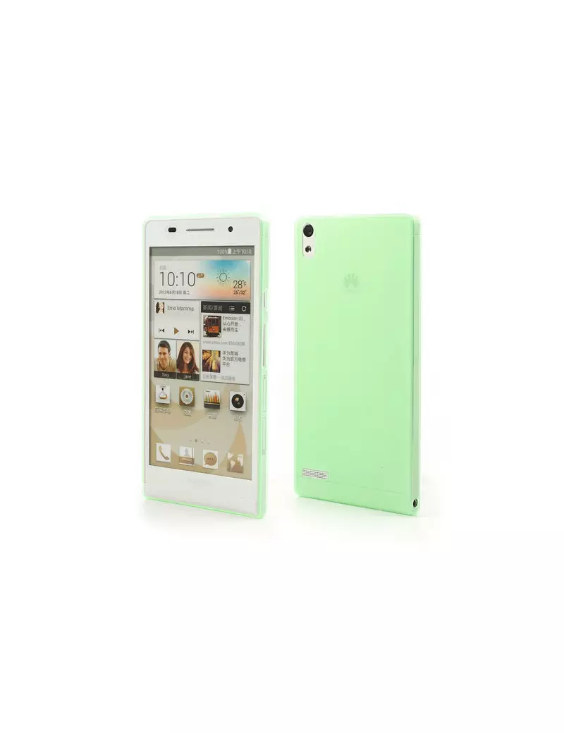 Cover in TPU Super Sottile 0,3 mm per Huawei Ascend P6 (Verde)