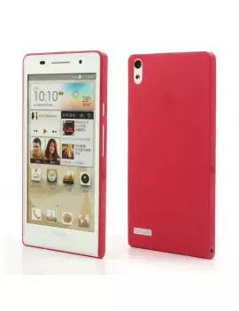 Cover in TPU Super Sottile 0,3 mm per Huawei Ascend P6 (Rosso)