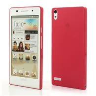Cover in TPU Super Sottile 0,3 mm per Huawei Ascend P6 (Rosso)