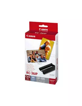 Inchiostro Originale e Carta Fotografica Canon KC-36IP 7739A001 - 8,9x5,4 cm (Conf. 36 fogli)