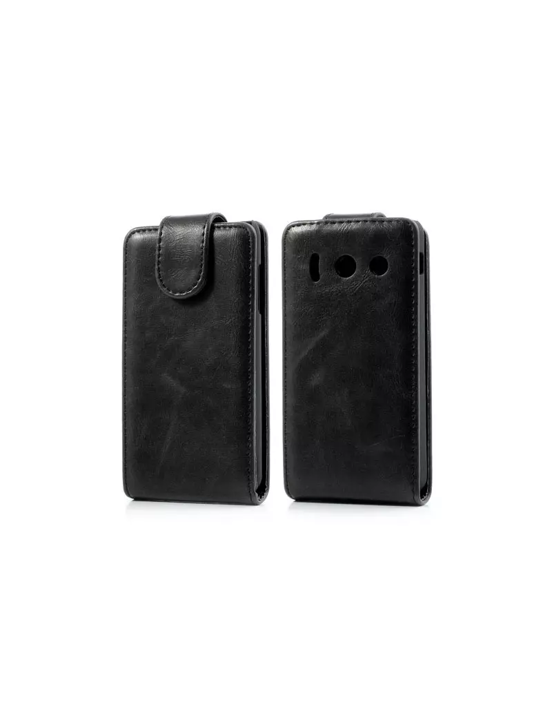 Cover Flip Magnetica per Huawei Ascend Y300 U8833 (Nero)