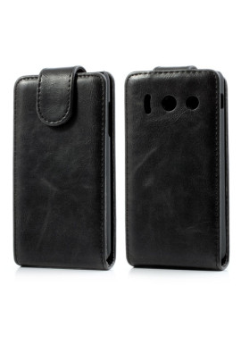 Cover Flip Magnetica per Huawei Ascend Y300 U8833 (Nero)