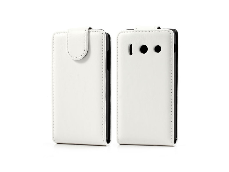 Cover Flip Verticale in Ecopelle per Huawei Ascend Y300 U8833 (Bianco) Cover Flip Verticale in Ecopelle per Huawei Ascend Y300 U8833 (Bianco)