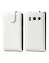 Cover Flip Verticale in Ecopelle per Huawei Ascend Y300 U8833 (Bianco)