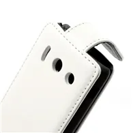Cover Flip Verticale in Ecopelle per Huawei Ascend Y300 U8833 (Bianco)