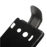 Cover Flip Verticale in Ecopelle per Huawei Ascend Y300 U8833 (Nero)