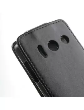 Cover Flip Verticale in Ecopelle per Huawei Ascend Y300 U8833 (Nero)