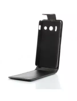 Cover Flip Verticale in Ecopelle per Huawei Ascend Y300 U8833 (Nero)