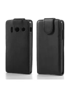 Cover Flip Verticale in Ecopelle per Huawei Ascend Y300 U8833 (Nero)