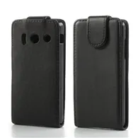 Cover Flip Verticale in Ecopelle per Huawei Ascend Y300 U8833 (Nero)