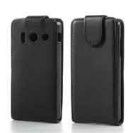 Cover Flip Verticale in Ecopelle per Huawei Ascend Y300 U8833 (Nero)