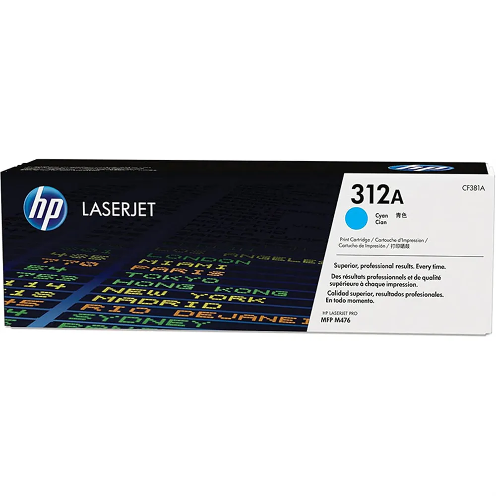 Toner Originale HP CF381A 312A (Ciano 2700 Pagine)