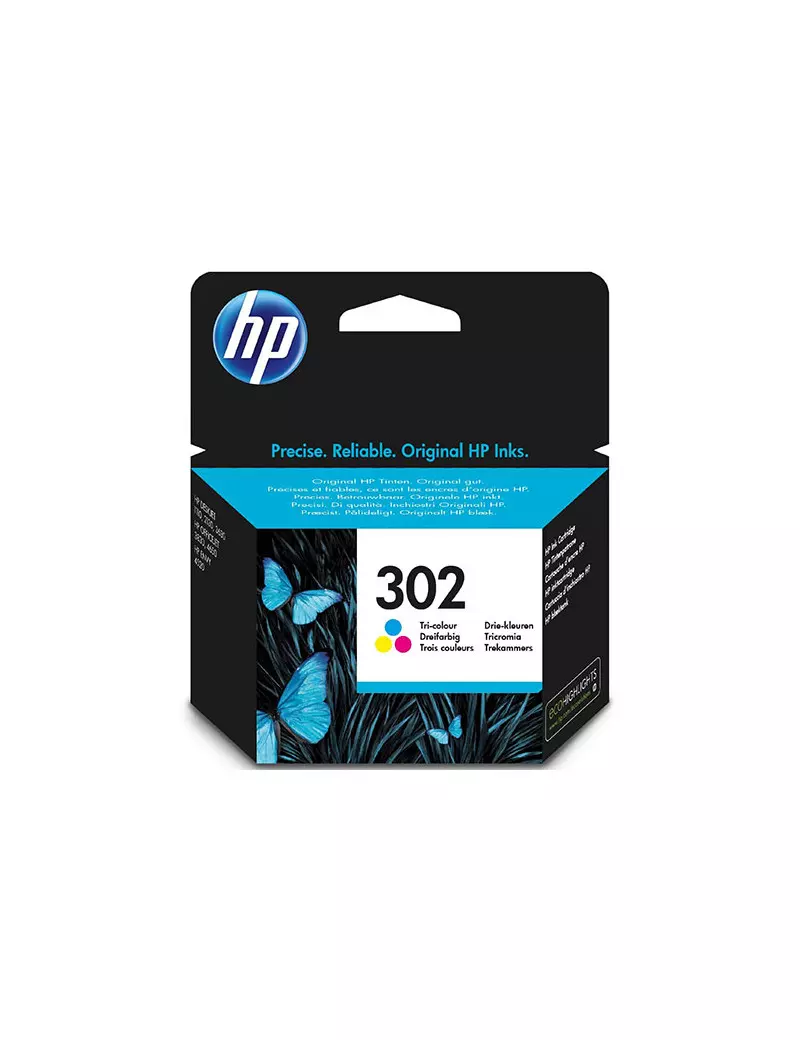 Cartuccia Originale HP F6U65A 302 (Colore 165 pagine) Cartuccia Originale HP F6U65A 302 (Colore 165 pagine)