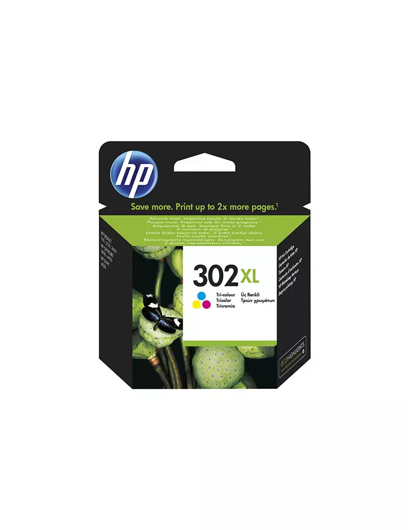 Cartuccia Originale HP F6U67A 302XL (Colore 330 pagine)