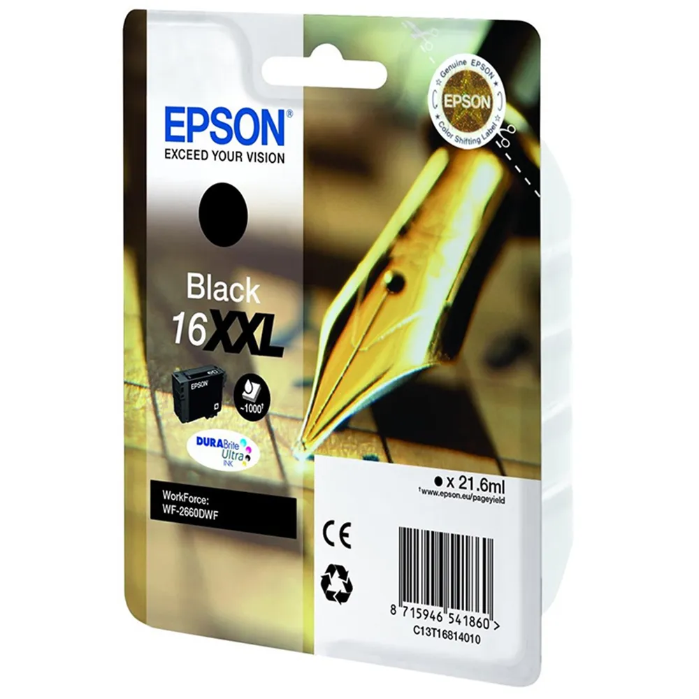 Cartuccia Originale Epson T168140 16XXL (Nero XXL 1000 pagine)