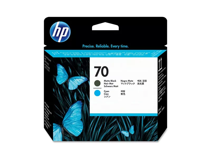 Testina Originale HP C9404A 70 (Ciano e Nero Opaco) Testina Originale HP C9404A 70 (Ciano e Nero Opaco)