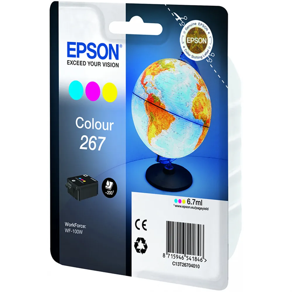 Cartuccia Originale Epson T267040 267 (Colore 200 pagine)