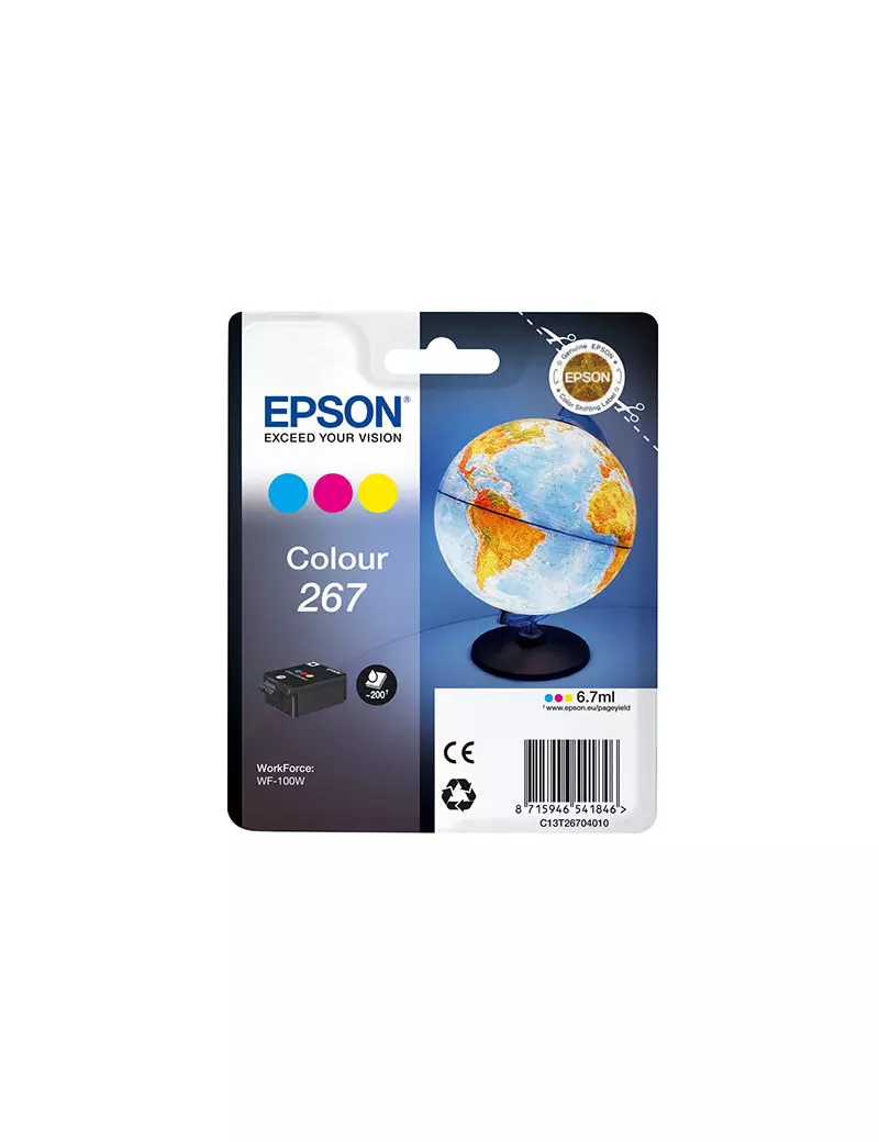 Cartuccia Originale Epson T267040 267 (Colore 200 pagine) Cartuccia Originale Epson T267040 267 (Colore 200 pagine)