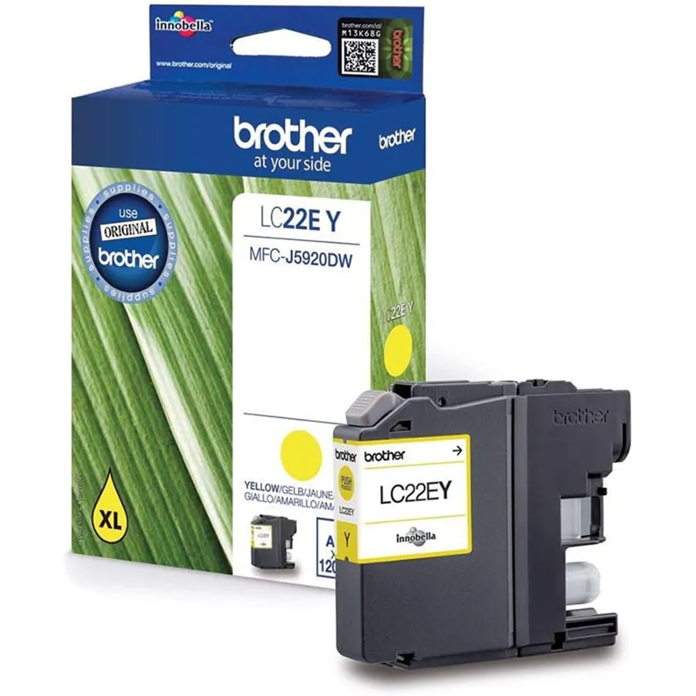 Cartuccia Originale Brother LC-22EY LC22EY (Giallo 1200 pagine)