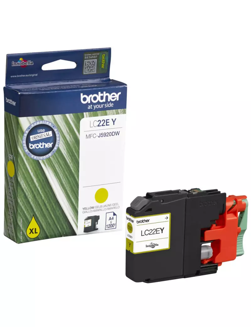 Cartuccia Originale Brother LC-22EY LC22EY (Giallo 1200 pagine) Cartuccia Originale Brother LC-22EY LC22EY (Giallo 1200 pagine)