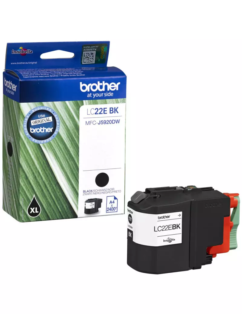 Cartuccia Originale Brother LC-22EK LC22EK (Nero 1200 pagine) 