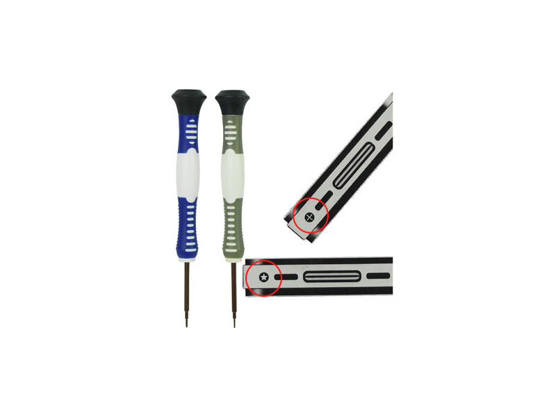 Cacciavite 5 Punte Torx e Cacciavite a Stella 1.3 m per iPhone 5S 5C 5 4S 4 (Conf. 2)