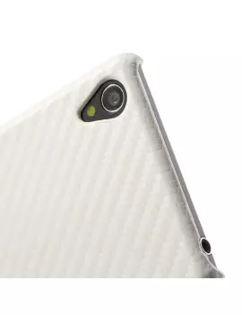 Cover Cabon Look per Sony Xperia Z1 Bianco 5712579047984