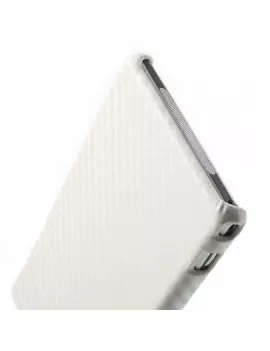 Cover Cabon Look per Sony Xperia Z1 Bianco 5712579047984