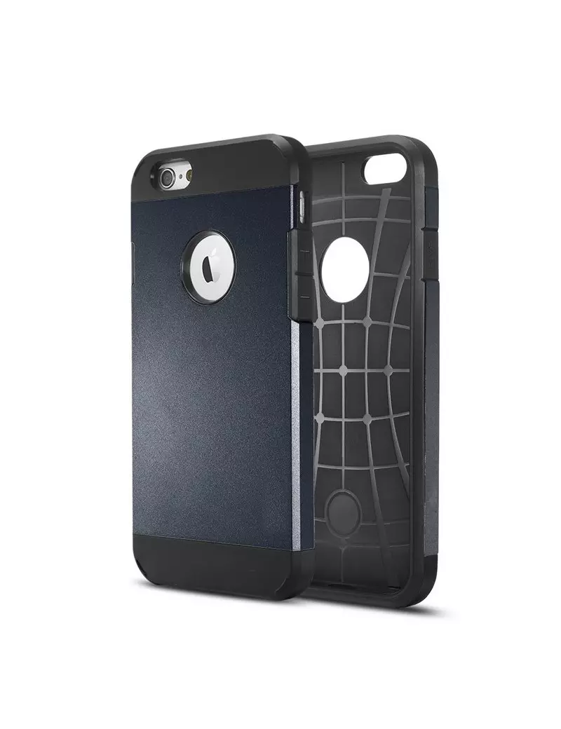 Cover Armor in TPU e Policarbonato per Apple iPhone 6 6S (Nero e Ardesia)