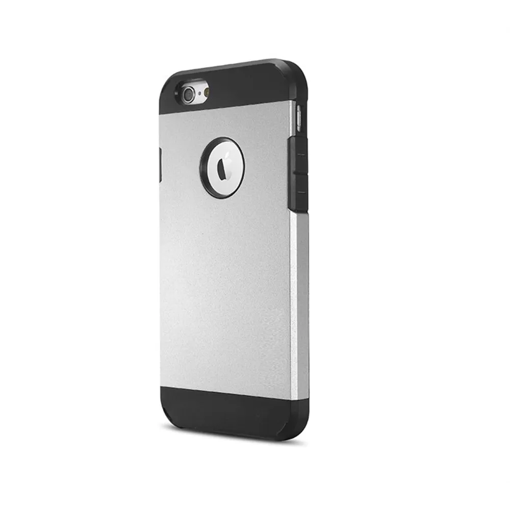 Cover Armor in TPU e Policarbonato per Apple iPhone 6 6S (Nero e Grigio)