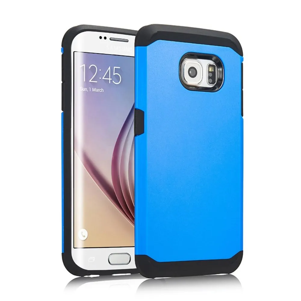 Cover Armor in TPU per Samsung Galaxy S6 Edge G925 (Azzurro)