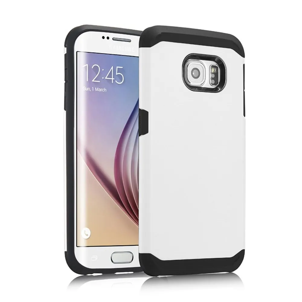 Cover Armor in TPU per Samsung Galaxy S6 Edge G925 (Bianco)