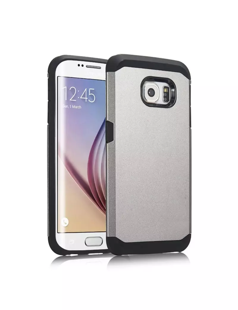 Cover Armor in TPU per Samsung Galaxy S6 Edge G925 (Grigio)