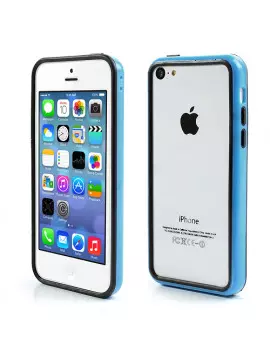 Bumper in Silicone per iPhone 5C (Azzurro)