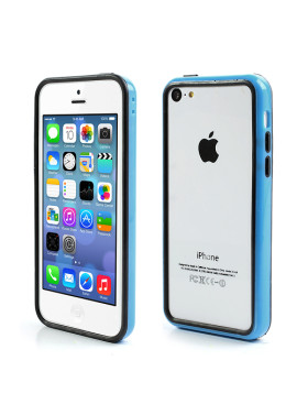 Bumper in Silicone per iPhone 5C (Azzurro)