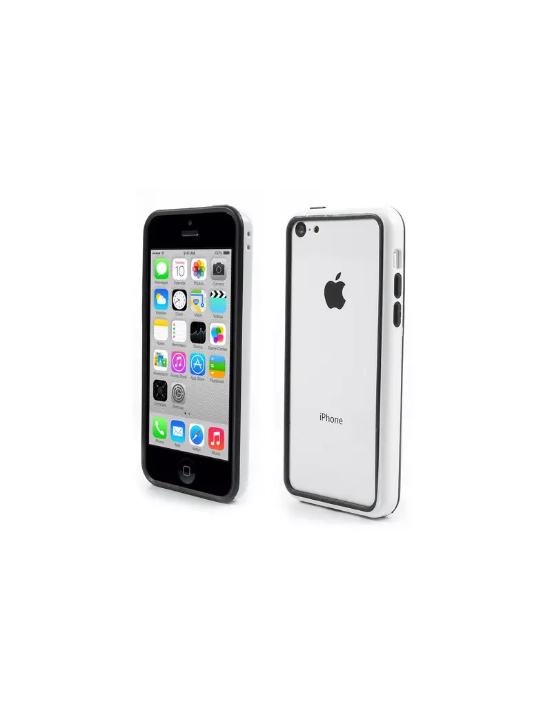 Bumper in Silicone per iPhone 5C (Bianco)