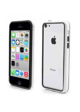 Bumper in Silicone per iPhone 5C (Bianco)