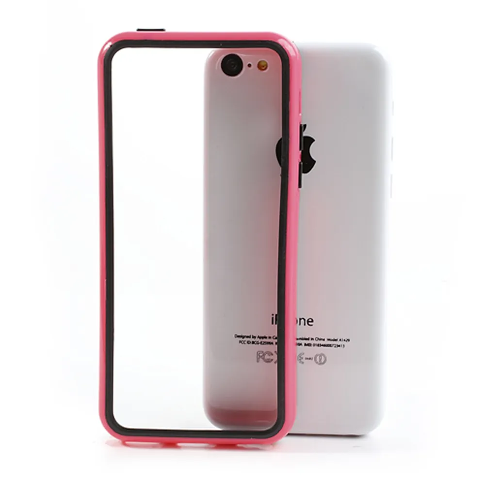 Bumper in Silicone per iPhone 5C (Rosa)