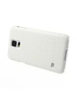 Cover Carbon Look per Samsung Galaxy S5 G900 Bianco 5712579002242