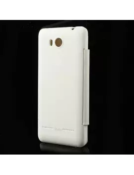 Cover Copribatteria Flip a Portafoglio per Huawei Ascend G600 (Bianco)