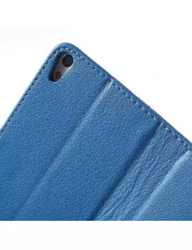 Cover Flip a Portafoglio Carta Credito per Huawei Ascend P6 Blu