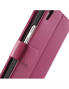 Cover Flip a Portafoglio Carta Credito per Huawei Ascend P6 Rosa